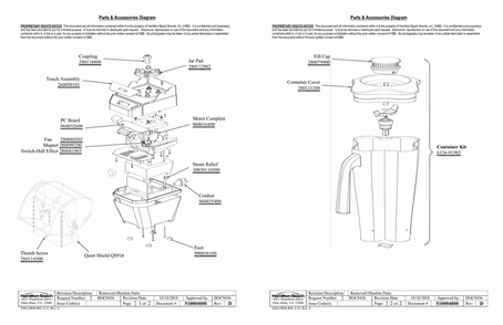Diagram Diagram and Parts List for 91605  Hamilton Beach Blender